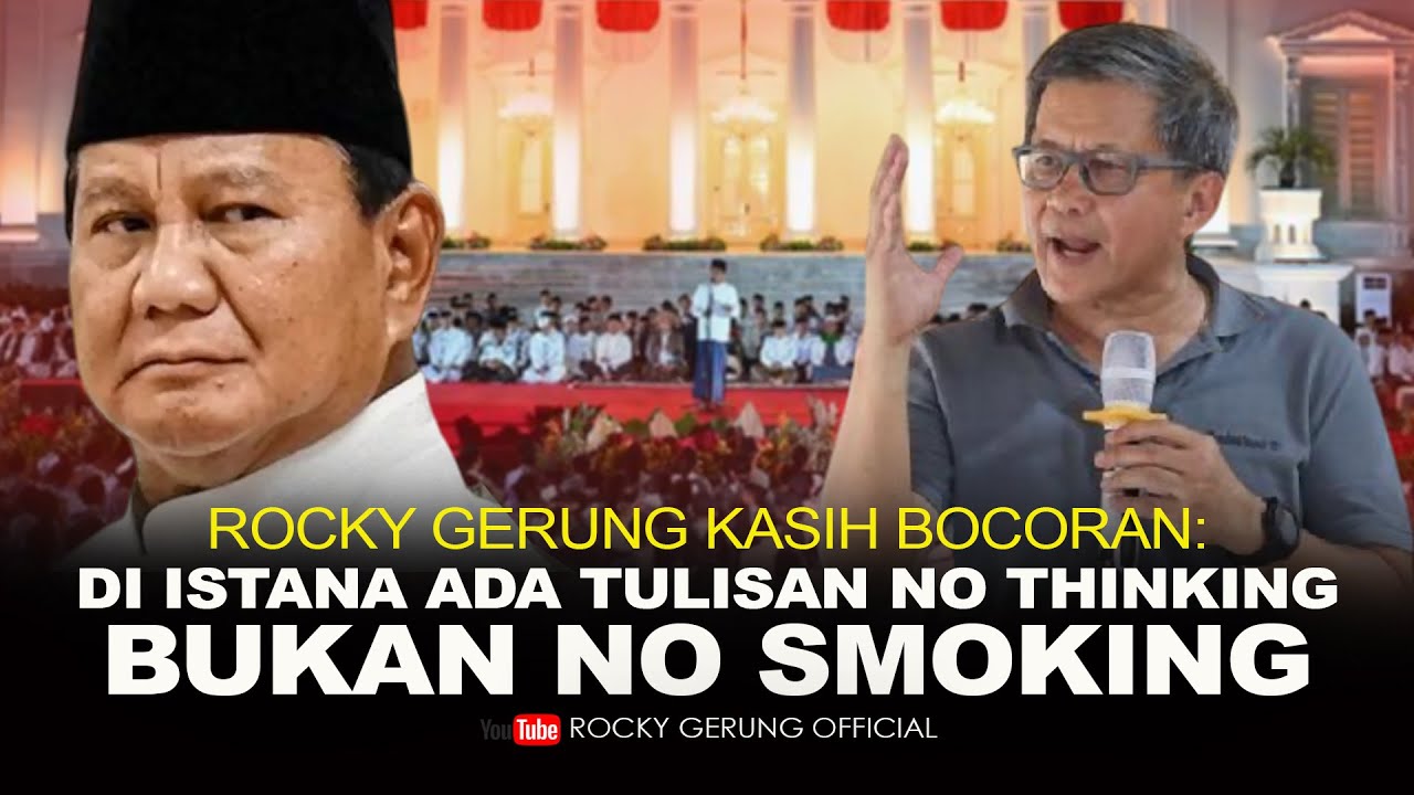 Rocky Gerung Bocorkan: Di Istana Ada Tulisan 'No Thinking' 🧠