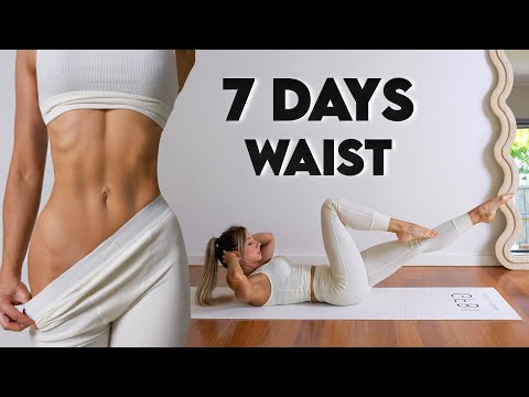 8 MIN TINY WAIST & ABS PILATES Workout - Do This For 7 Days! No Equipment, At Home Challenge