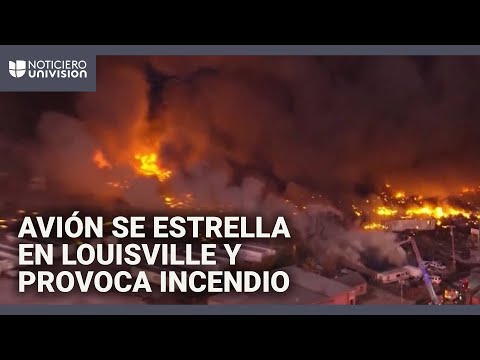 Avión de UPS se estrella en Kentucky y provoca un gran incendio: primeras imágenes de la emergencia