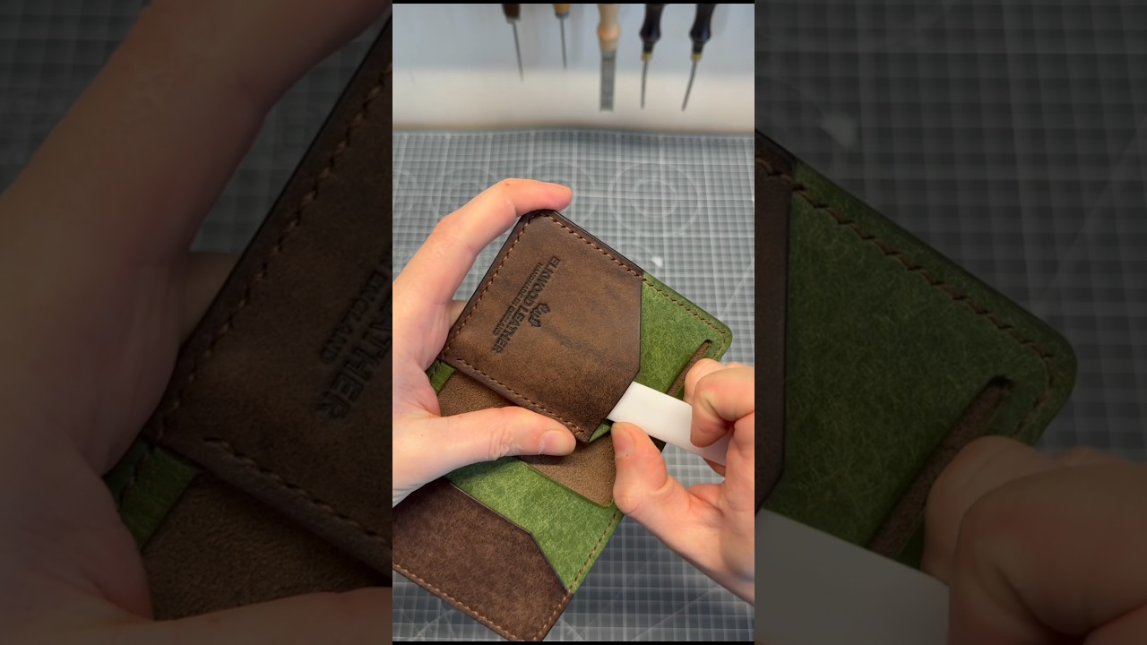 Mint Chocolate Leather Wallet Craft 🍫