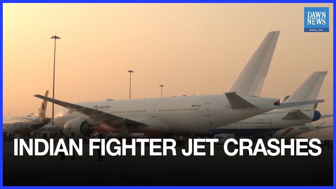 Indian Tejas Fighter Jet Crashes at Dubai Airshow ✈️