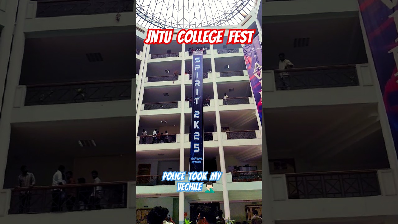 SPIRIT Fest Banner Launch at JNTUH | College Celebrations & Police Seizure Incident