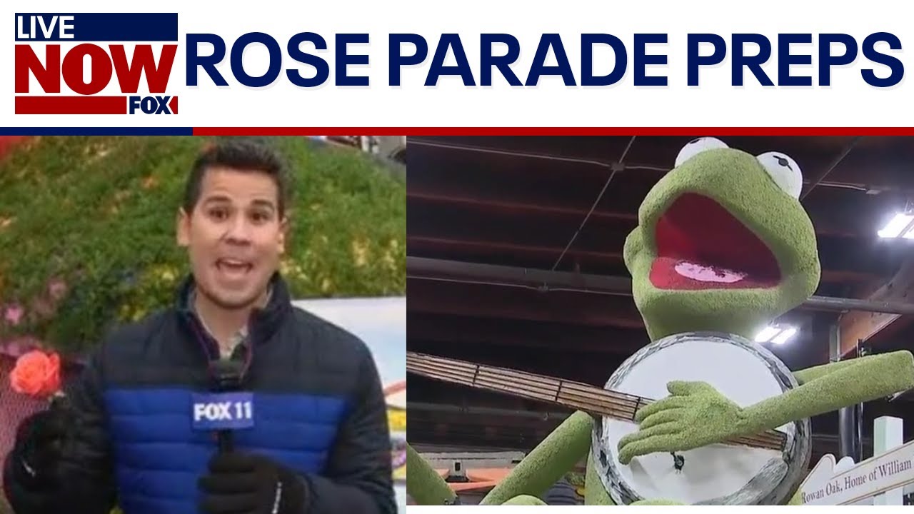 Volunteers Finalize Rose Parade Floats π