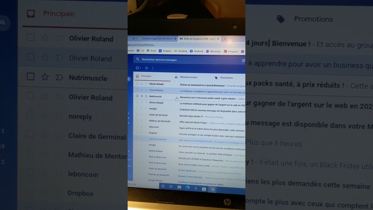 Libérez de l'espace Gmail en supprimant des catégories