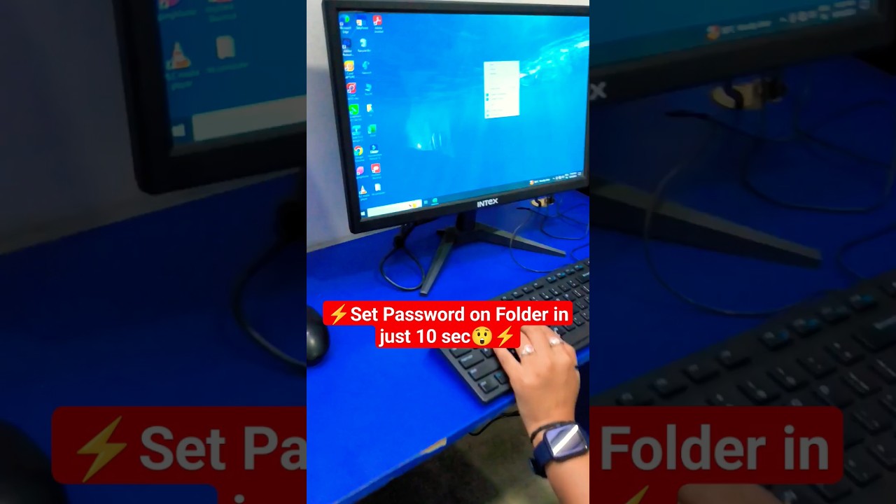 Set password on Folder in just 10 sec🔥😲 #computer #excel #viral #shortvideo #folder