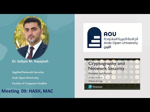 DrSofyanHayajneh T318 Network Security Week 09 HASH MAC