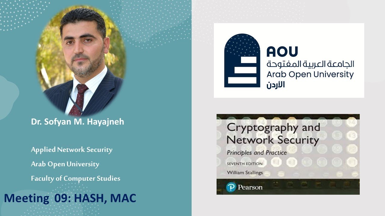 T318 Network Security Week 09: HASH MAC Overview