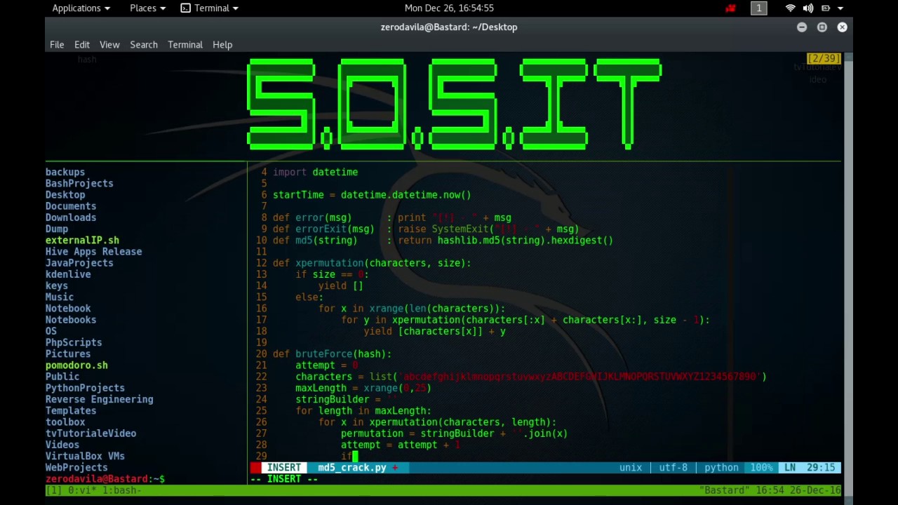Crack MD5 Hashes Using Python π