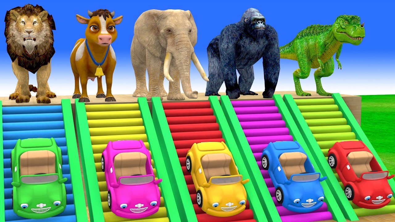 Exciting 3D Animal Slide Game 🐘🦍🐅 - Fun and Funny Animal Adventure