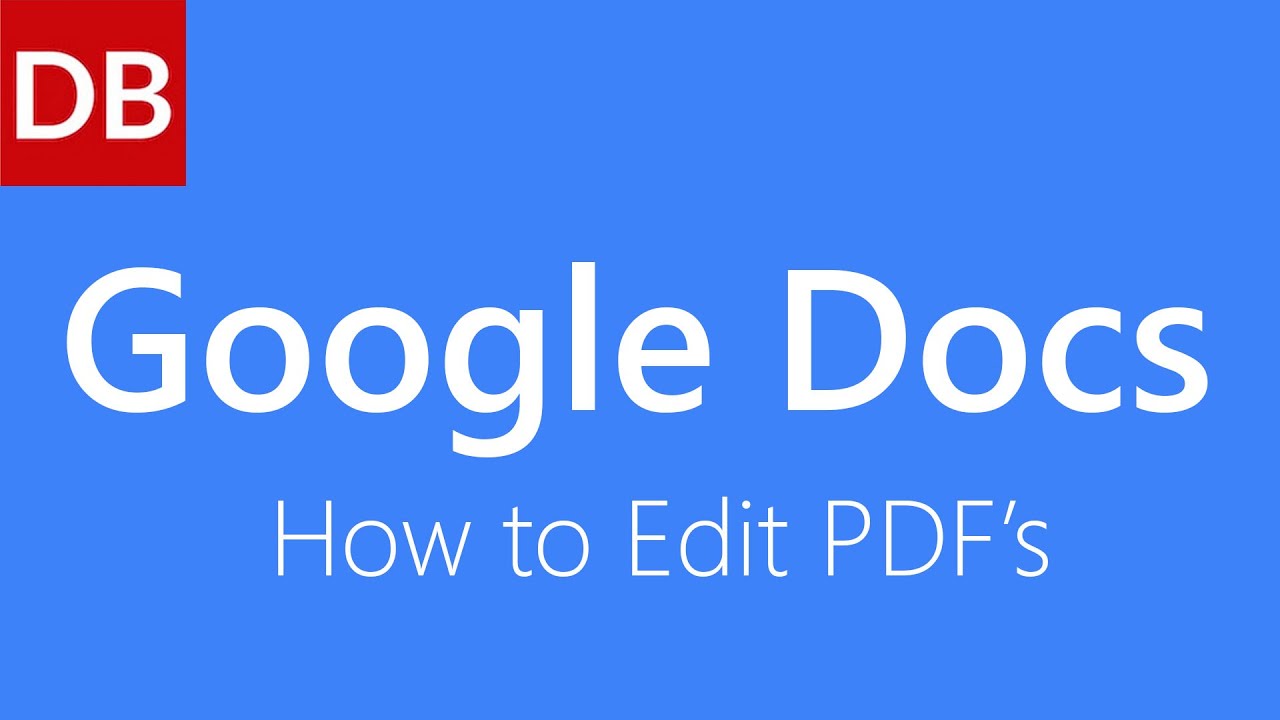 Edit PDFs Easily with Google Docs π