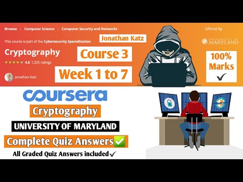 Cryptography | Cybersecurity Specialization | Coursera | Week 1 to 7 | Course 3 Quiz Answers