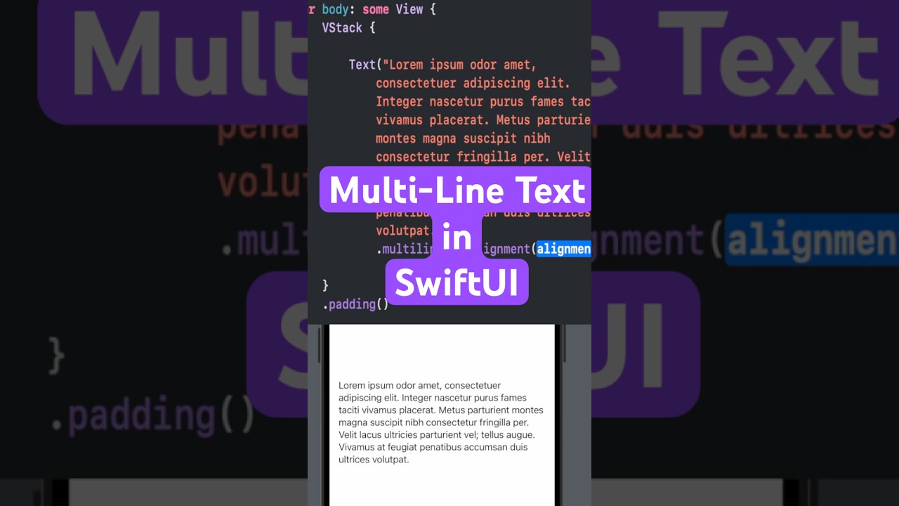 Multi-line Text in SwiftUI tutorial #swiftui