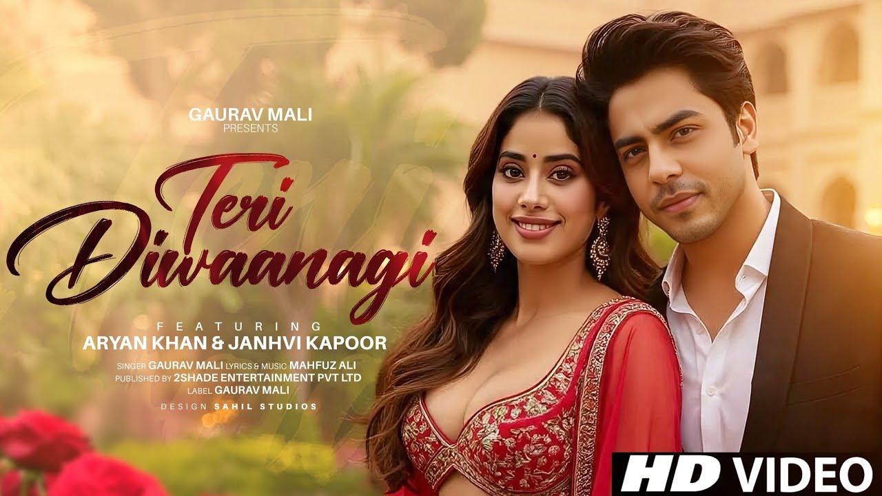 New Romantic Hindi Song 'Teri Deewanagi' Featuring Aryan Khan & Janhvi Kapoor 🎶 (2025)
