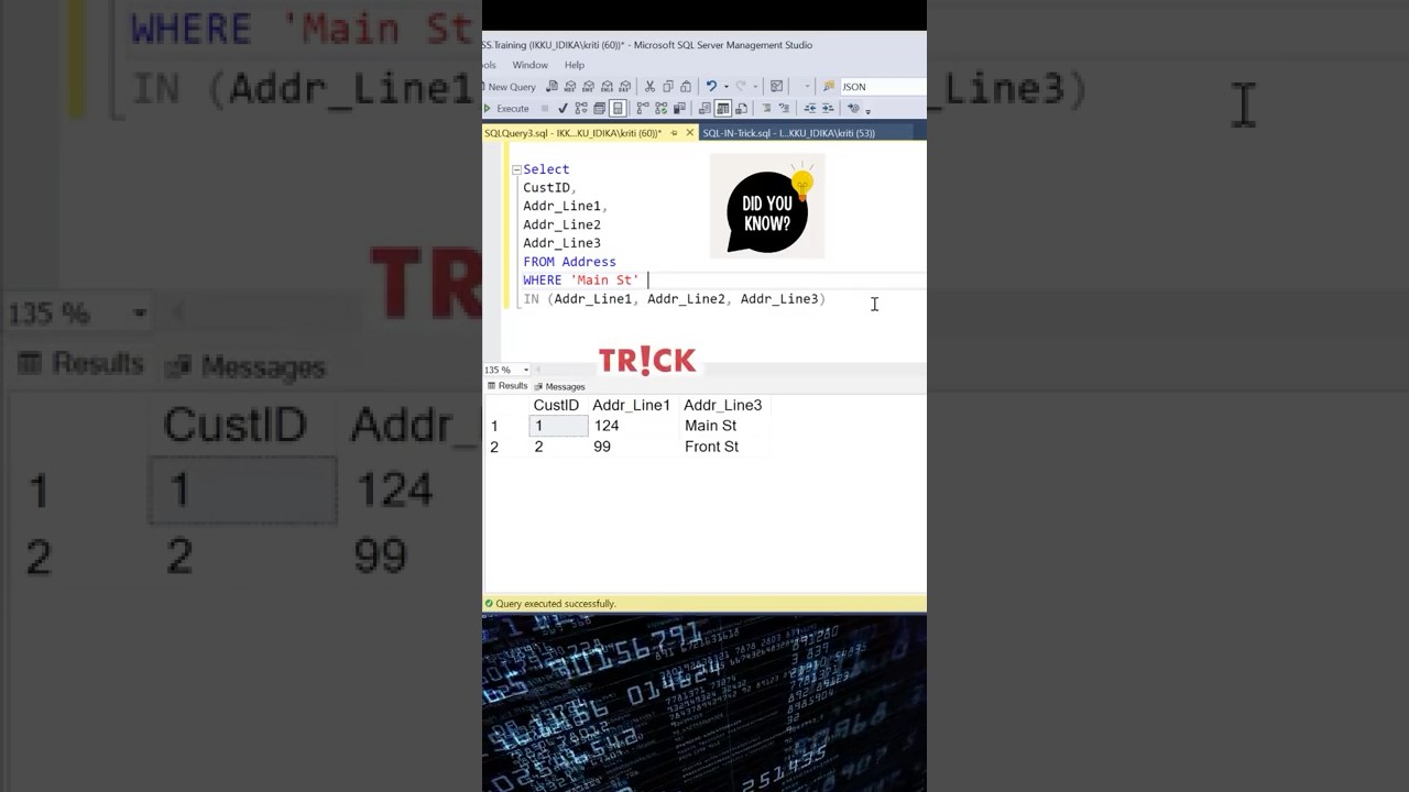 SQL Trick: Search Multiple Columns with IN
