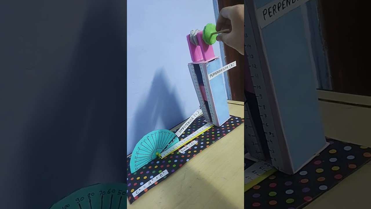 Creative Pythagoras Theorem Working Model 🧮 | Fun Math Craft