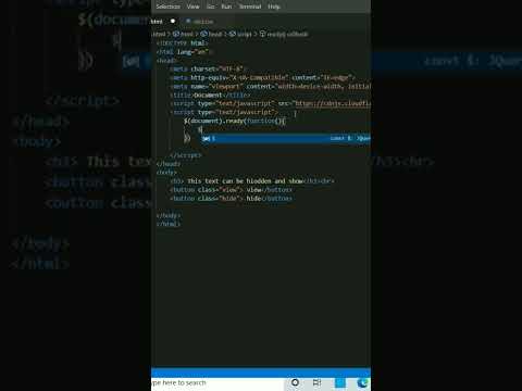 show and hide effect using html and javascript #shorts