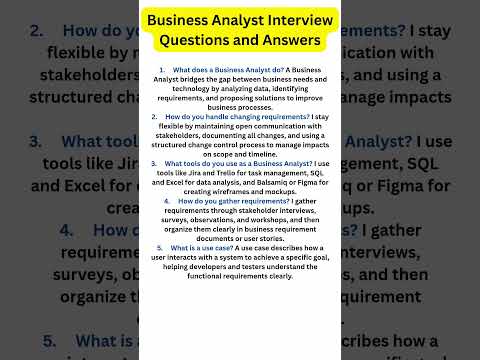 Business Analyst Interview Questions and Answers (Pass Your Interview)