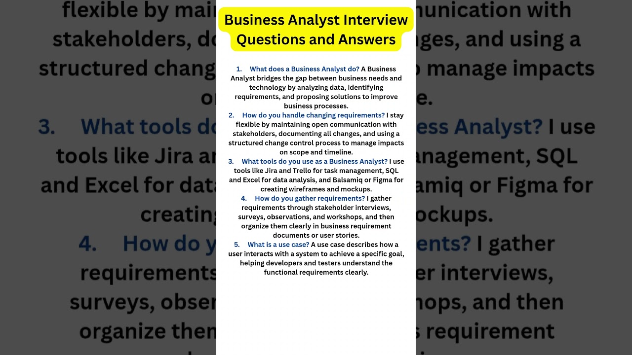 Top Business Analyst Interview Questions & Expert Answers to Secure Your Job πΌ