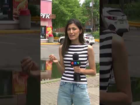 Massive, stinky puddle in KFC parking lot a safety concern for Montrealers