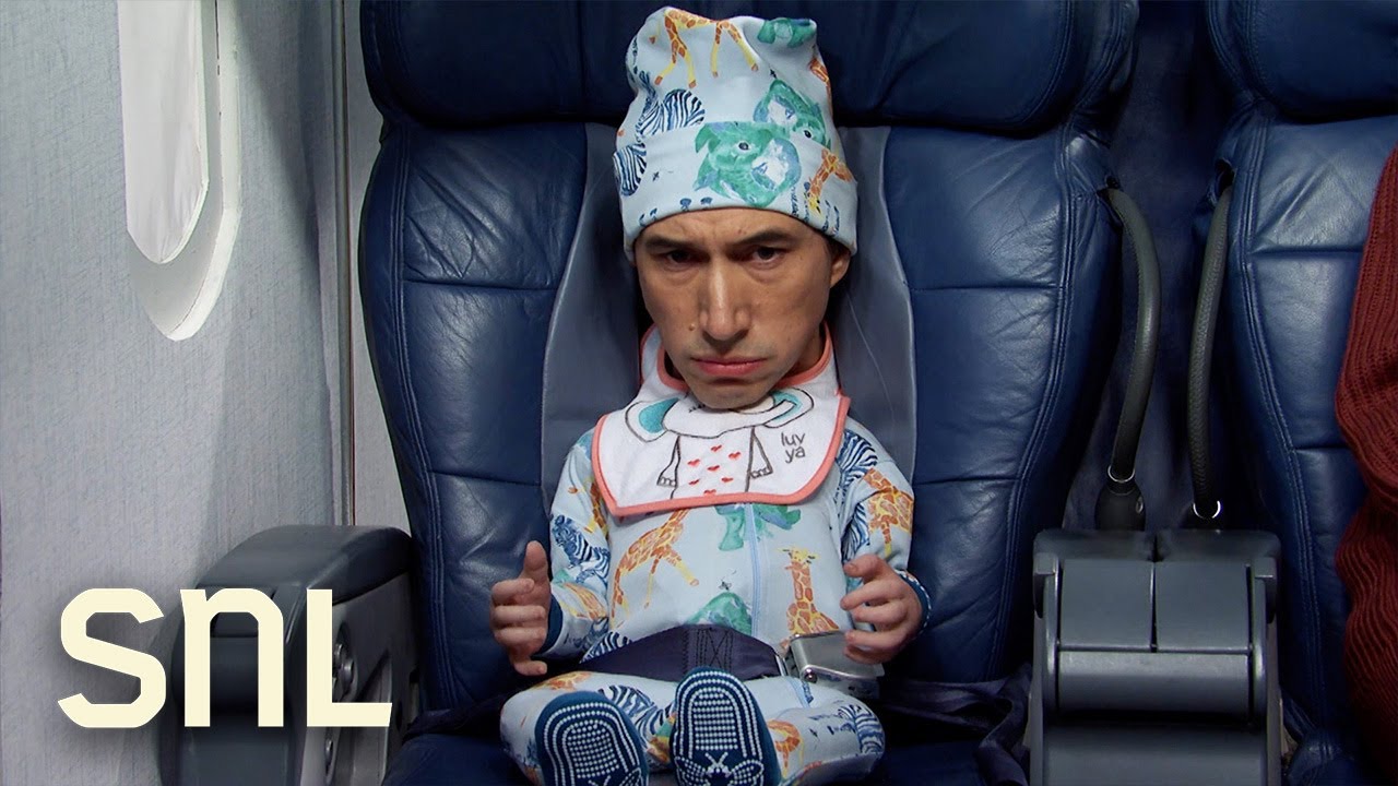 Airplane Baby - SNL with Sarah Sherman & Adam Driver ✈️