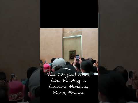 The Original Mona Lisa Painting in Louvre Museum Paris, France