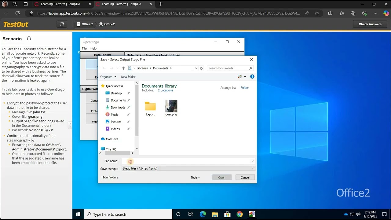 3.1.11  - Hide File With OpenStego