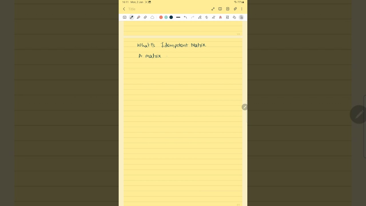 Idempotent Matrix Explained 🧮