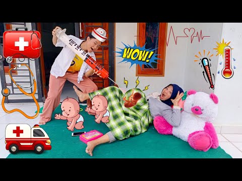 Drama Lucu🤣😂💉 Ibu Hamil di sunti jumbo sama ibu bidan terus melahirkan bayi kembar jumbo