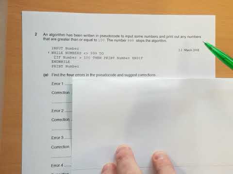 GCSE iGCSE: Find Errors in Pseudocode 🖥️