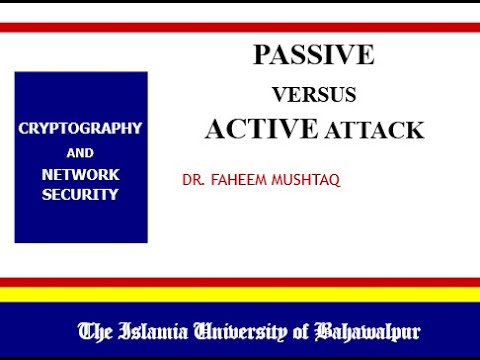 Passive Attacks Vs Active Attack - Cryptography and Network Security