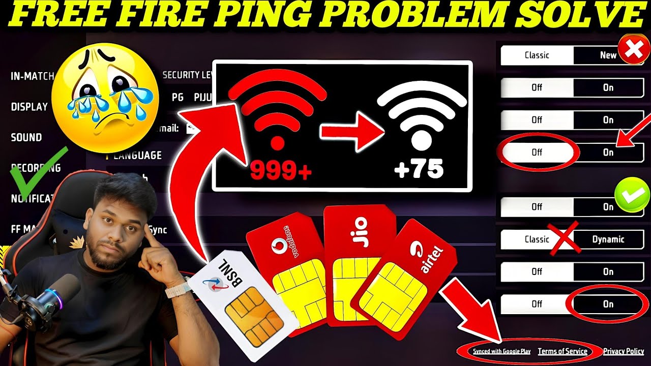 FREE FIRE NETWORK ISSUE SOLVE//FREE FIRE PING PROBLEM SOLVE//NORMAL PING NOT WORKING PG GAMER PIJUSH