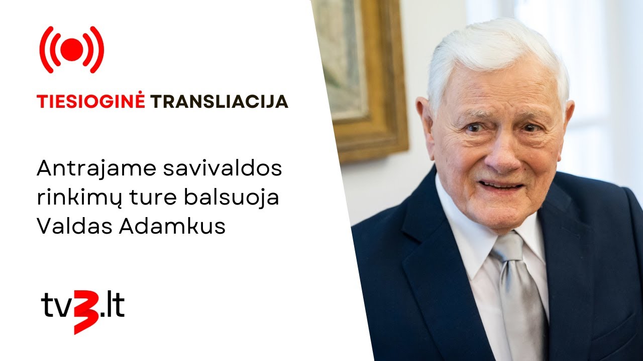 Valdas Adamkus Votes in the Second Round of Local Elections 🗳️