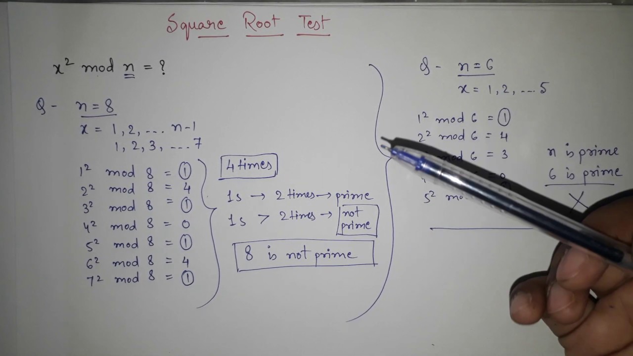 Primality Testing in Cryptography: Square Root Test Explained 🔍