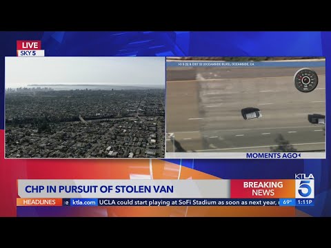 Marathon CHP chase goes from Los Angeles County into San Diego