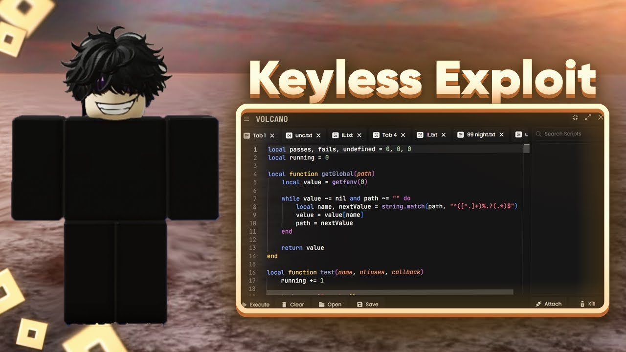 Roblox Executor VOLCANO 2025 – Free & No Key Roblox Exploit (98% UNC) 🔥