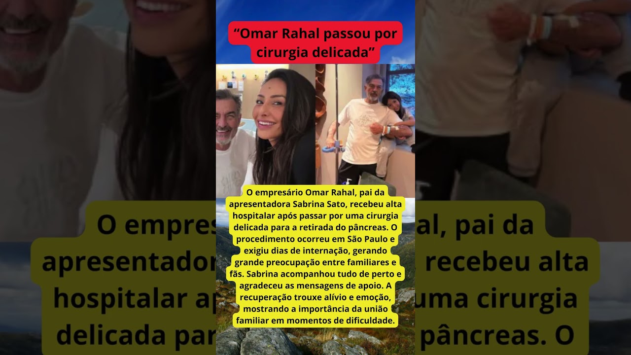 Pai de Sabrina Sato recebe alta após cirurgia no pâncreas