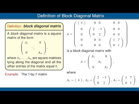 Block Diagonal Matrices