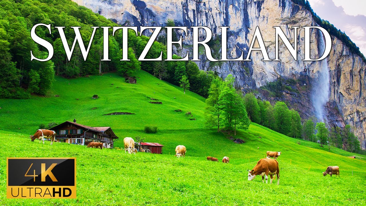 Flying Over Switzerland in 4K 🌄 - Relaxing Nature Video