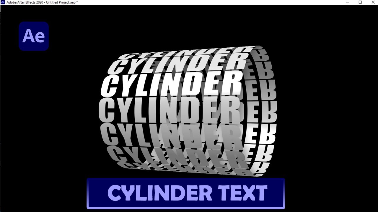 Create Rotating Cylinder Text in After Effects 🎥