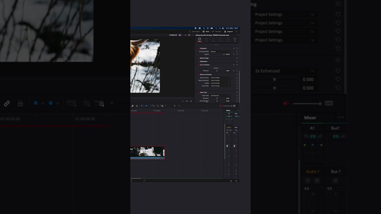UPSCALE your HD Video INTO 4K in Davinci Resolve #davinciresolve #upscale #4k