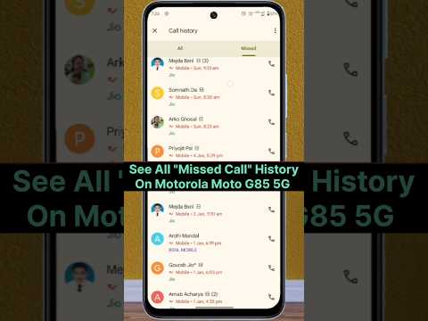 Motorola Moto G85 5G Hidden Trick to See Missed Calls #motog85 #shorts #short