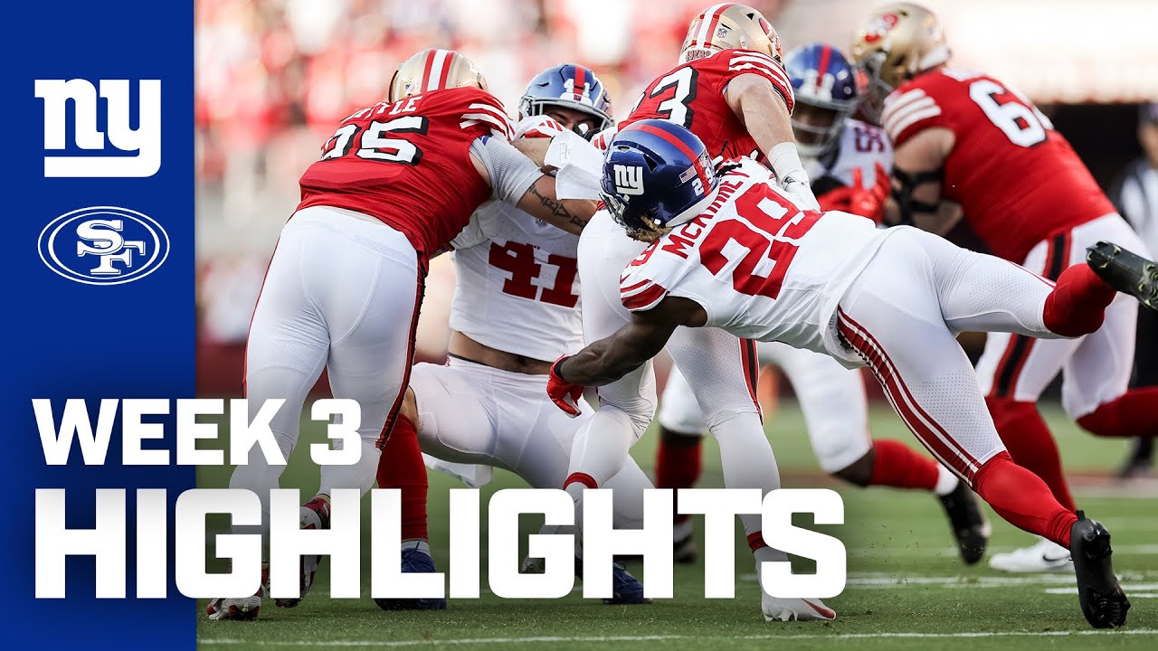 Giants vs. 49ers Week 3 Highlights 🏈