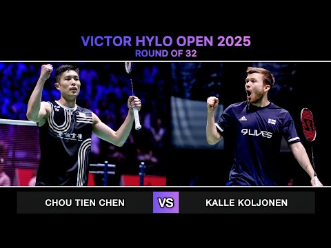 Big Upset! Chou Tien Chen vs Kalle Koljonen | Badminton Hylo Open 2025