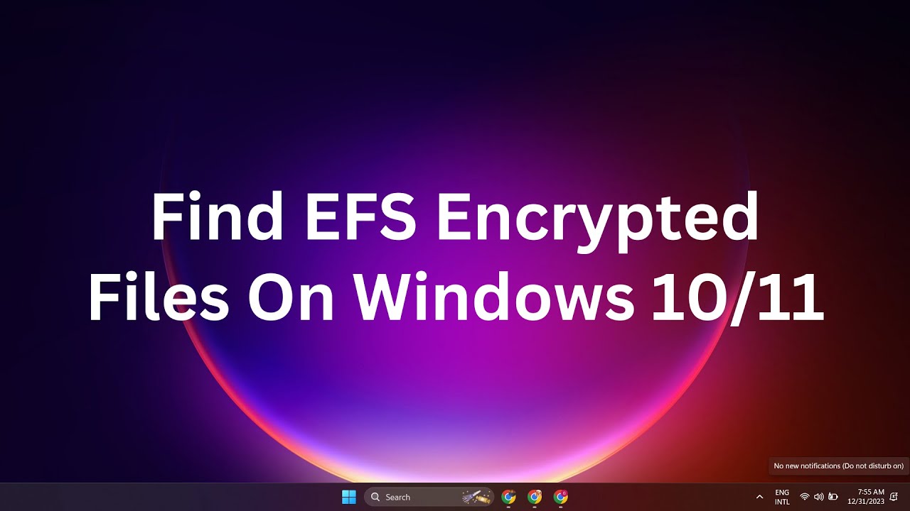 Guide to Finding and Managing EFS Encrypted Files on Windows 10/11