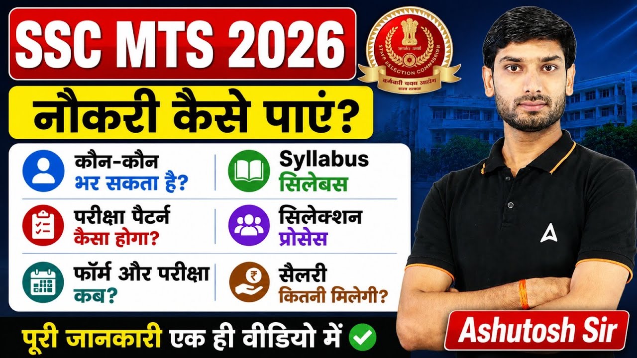 SSC MTS New Vacancy 2026 | SSC MTS Syllabus, Eligibility, Exam Pattern & Salary | Complete Details