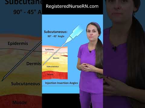 Injection Angles (Degrees) Explained: Intramuscular, Subcutaneous, Intradermal, Intravenous #shorts