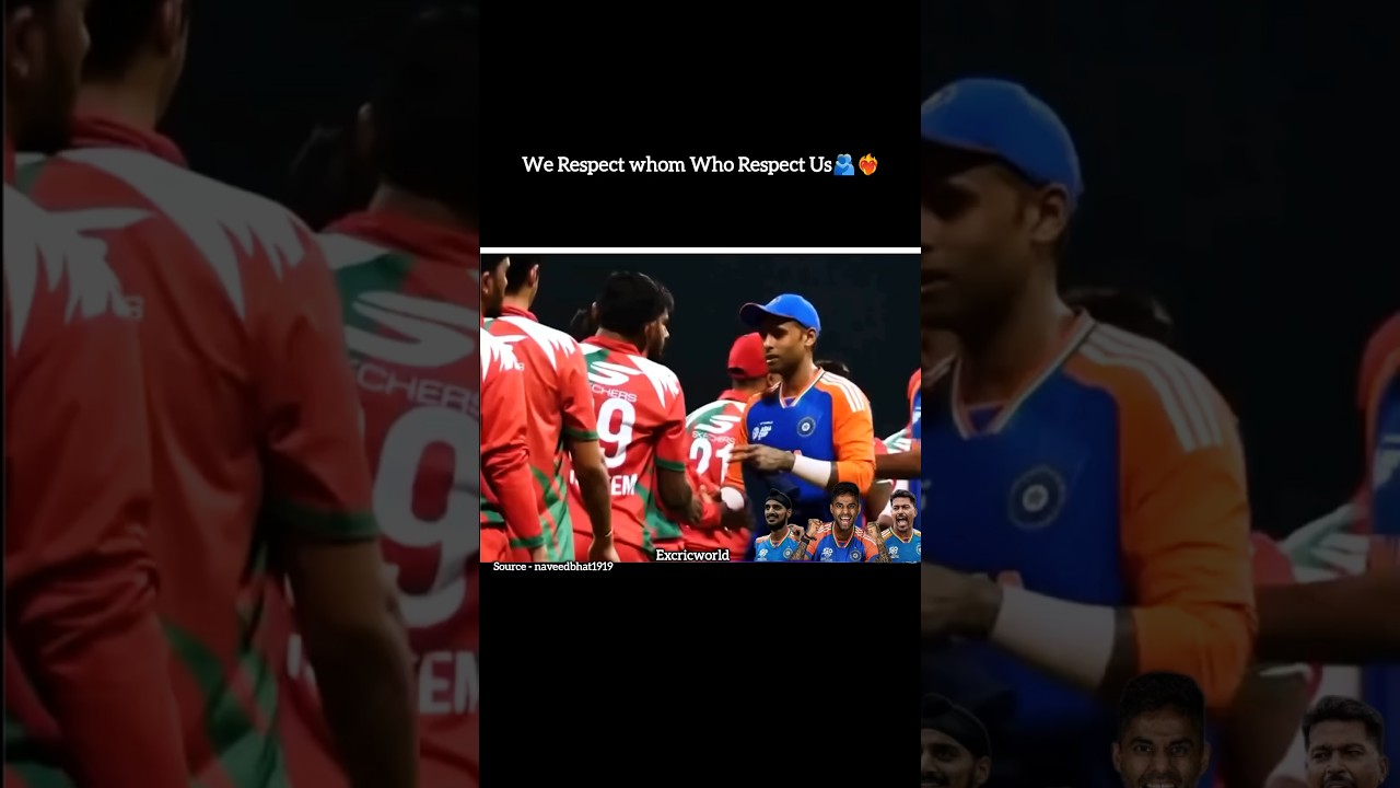 Epic Handshake Moment Between India & Oman Cricketers 🤝 | Virat Kohli & Suryakumar Yadav #shorts