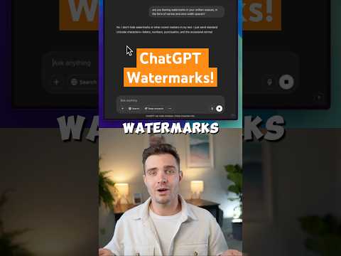 ChatGPT is leaving SECRET WATERMARKS in its Answers! This is how to get rid of them!