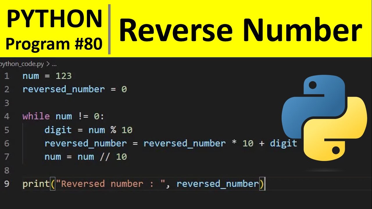 Python Program to Reverse a Number π