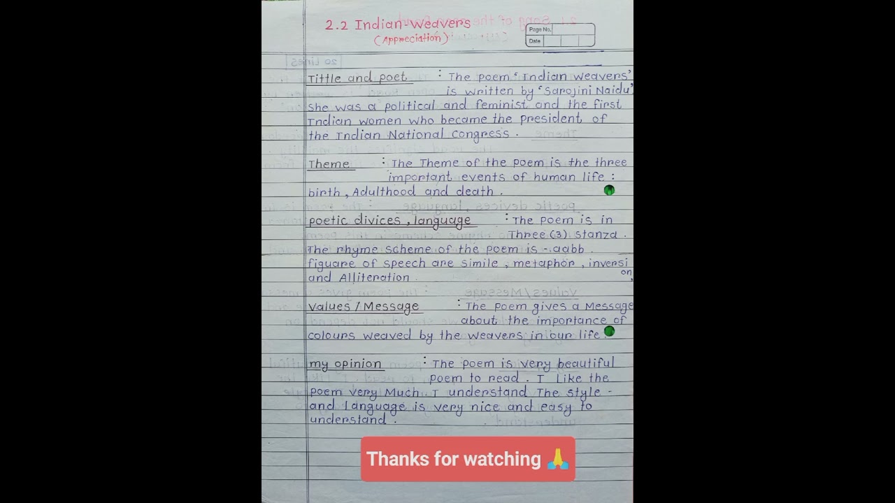 Indian Weavers Appreciation for 12th Class 🎉